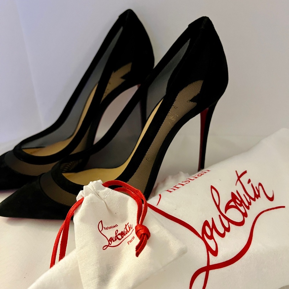 (SOLD) Christian Louboutin Galativi 100mm Black Pumps